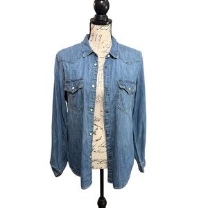 GAP Denim Western Button Down Shirt